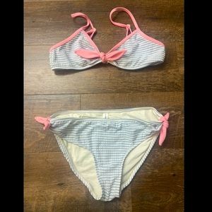 EUC Vineyard Vines Seersucker girls bikini size 14